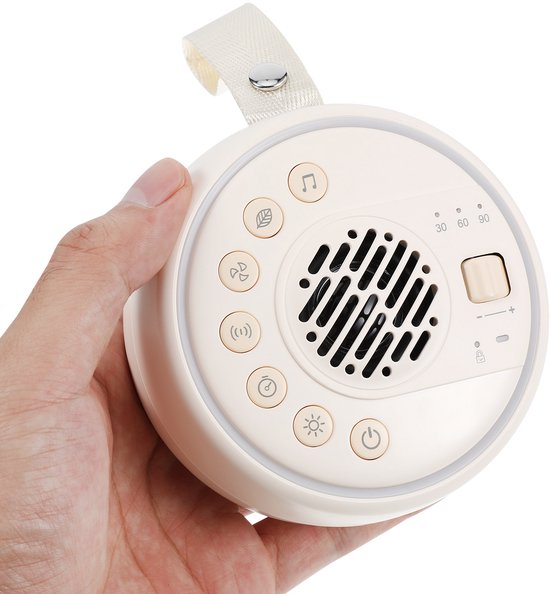 Draagbare Witte Ruis Machine – Rechargeable Sound Machine met Natuurgeluiden – Instelbare Timer & Volume – Voor Baby, Kinderen & Volwassenen – Beige van Merkloos