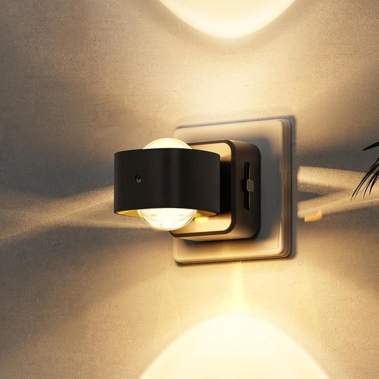 Draaibare Nachtlamp met Dusk-to-Dawn Sensor en Instelbare Helderheid