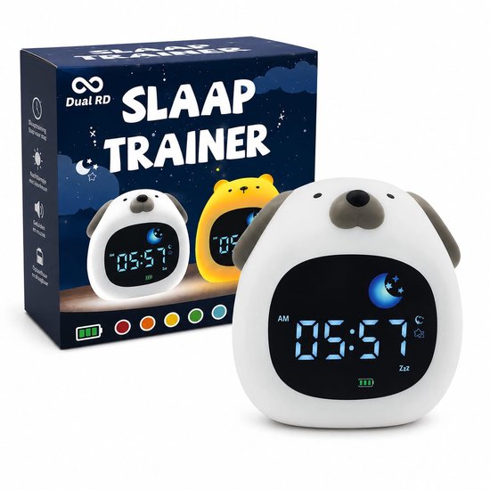 Dual RD Slaaptrainer - Kinderwekker - Slaapwekker met nachtlampje - Hond