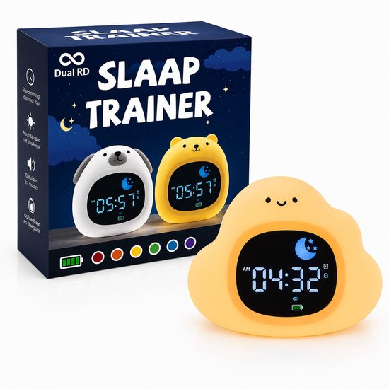 Dual RD Slaaptrainer - Kinderwekker - Slaapwekker met nachtlampje - Wolkje