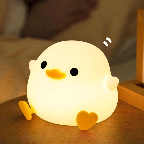 Duck-nachtlampje Geschikt voor kinderen, Kawaii Kid-nachtlampje, draagbaar aanraakdimmend kindernachtlampje, oplaadbaar kan worden getimed kindernachtlampje pasgeboren meisje cadeau van Merkloos