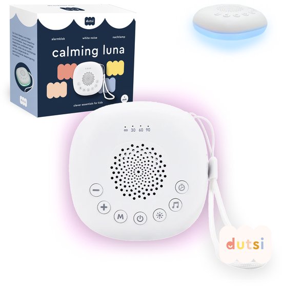 Dutsi - Calming Luna - White Noise Machine - 20 Geluiden - Timer - Multicolor