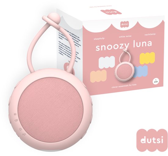 Dutsi - White Noise Machine - Snoozy Luna - Baby Pink van Dutsi