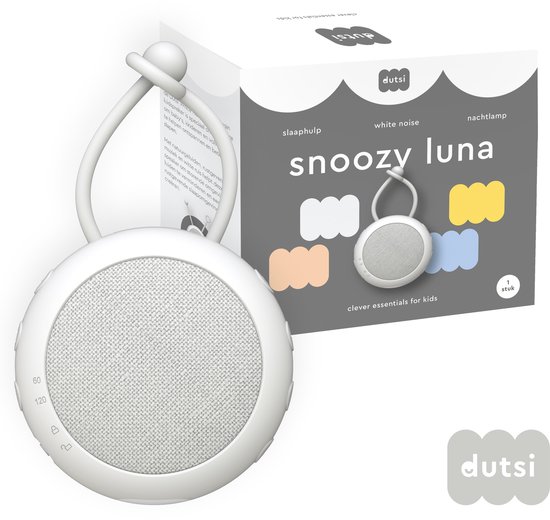 Dutsi - White Noise Machine - Snoozy Luna - Cloud White - Is een witte ruis machine speciaal voor baby's - In een compact en elegant design van Merkloos