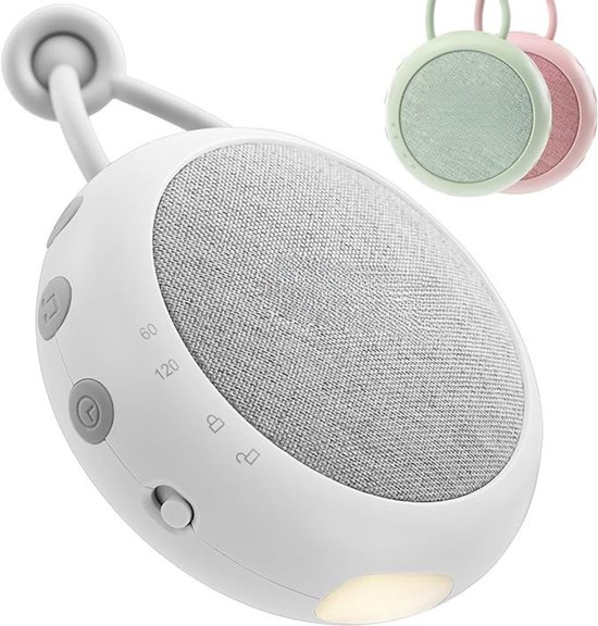 DYNA® Witte Ruis Machine - White Noise Machine - White Noise - Compact - Nachtlampje - Wit - 12cm x 10cm x 5cm van Merkloos