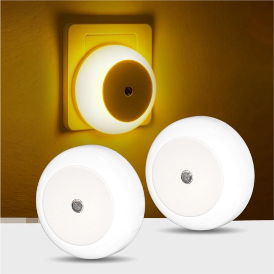DYVNS® Stopcontact Lampje - Stekkerlamp Instelbare Helderheid - Stekker Lamp - Met Schemeringssensor - 2 Stuks van DYVNS®