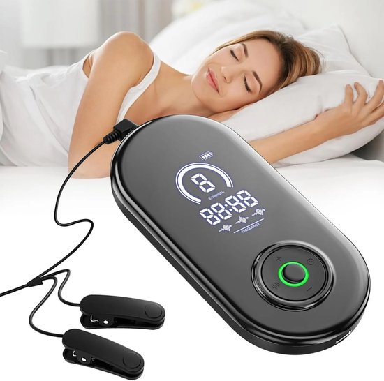 Een slaaphulpmiddel, een nervus vagus-stimulator met oorklemmen, geschikt voor volwassenen met angst, migraine en duizeligheid, om de diepe slaap te verbeteren.