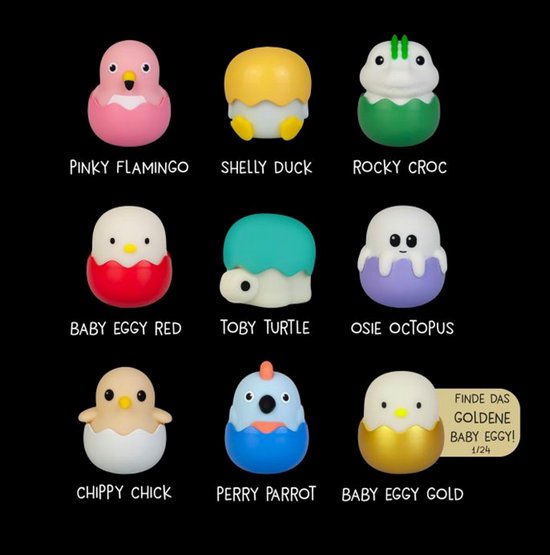 Eggy's Mystery Light - Surprise Box - Oplaadbaar LED lampje - Zacht siliconen diertje - Dimbaar van Merkloos