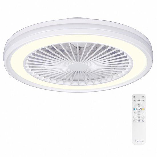 Epochglo Plafondventilator met Verlichting en Afstandsbediening - Ø47cm - RGB - 40W LED Dimbare 2700-6500K - Fluisterstil - 6 Snelheden - Timer - Modern Plafondlamp met ventilator voor Slaapkamer, Woonkamer en Kinderkamer
