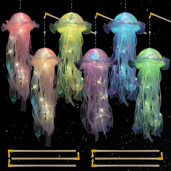 Equivera Jellyfish Lamp - Jellyfish Lavalamp - Jellyfish Nachtlamp - LED - Elektrisch - Nachtlamp - Kinderen en Volwassenen - Cadeau van Equivera