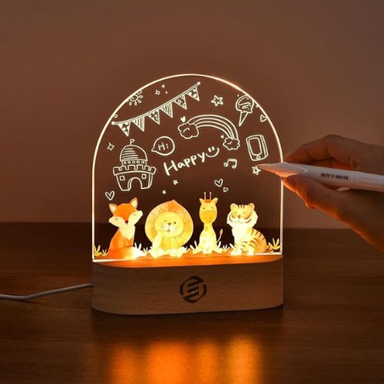 Equivera Nachtlampje Baby - Kinder Nachtlampje - Bedlampje - Slaaphulp Kinderen - Babykamer lampje - Kinderkamer Lampje van Merkloos