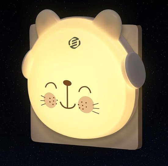 Equivera Nachtlampje Baby - Kinder Nachtlampje - Bedlampje - Slaaphulp Kinderen - Babykamer lampje - Kinderkamer Lampje