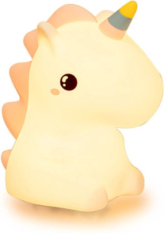 Eurekakids Unicorn Nachtlamp - Silicone Lampje Eenhoorn voor Babykamer - Oplaadbaar van Eurekakids