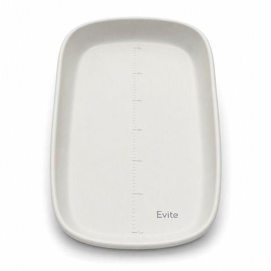 Evite Baby Aankleedkussen Soft Grey – Zacht, Veilig & Afneembaar Verschoonkussen – Waterdicht met Maatlijn - 70x47cm - Anti Slip