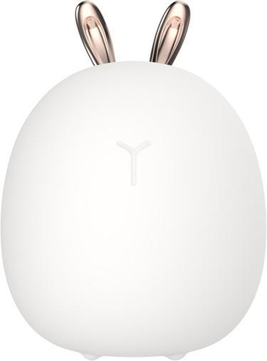 Evolize Zacht Nachtlampje Konijn - Draadloos en Oplaadbaar via USB - Warm en Koel Wit Licht - Baby Lampje Nacht - BPA-vrij van Merkloos