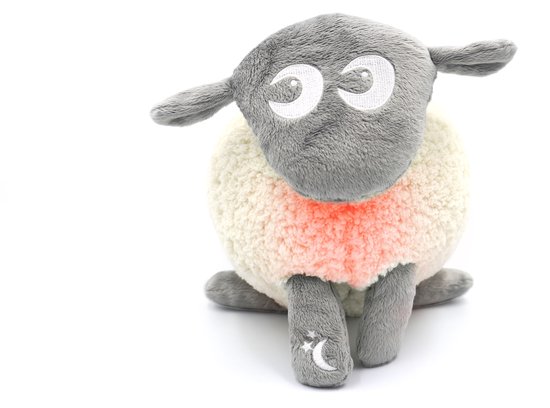 Ewan Deluxe – Grijze Oplaadbare White Noise Slaapknuffel voor Baby’s – Met smartCRY Huilsensor, Rode Slaaplamp & 10 Rustgevende Geluiden van Merkloos