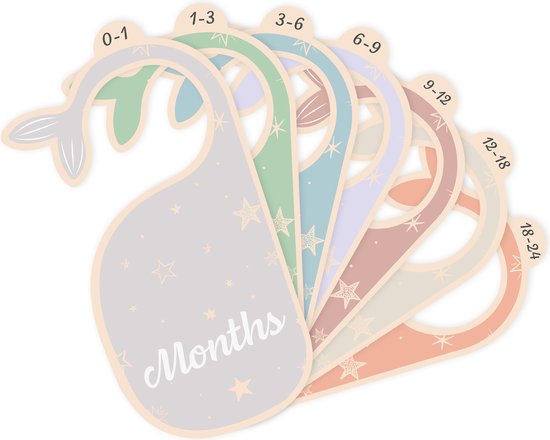 Faas Maathangers Baby - 7 Stuks - Kastverdelers voor Babykleding - Kraamcadeau - Jongen / Meisje - 0-24 maanden