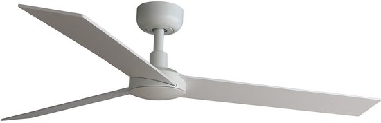 Faro Barcelona 34297 Rudder L plafondventilator wit/essen 132 cm - hout - geschikt voor slaapkamer - Stille en energiezuiniger DC-motor - 6 snelheden
