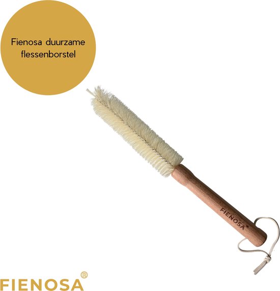 Fienosa - Ecologische flessen borstel - Flessenborstel eco- Flessenreiniger- Flessenrager-Handig in gebruik en anti bacterieel van Fienosa