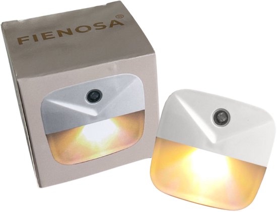 Fienosa LED Nachtlampje - Warm Wit Licht - Dag & Nacht Sensor van Merkloos
