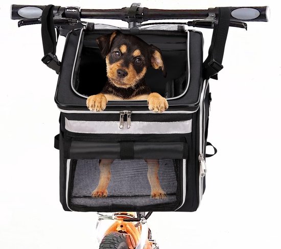 Fietsmand Hond - Hondenmand Fiets - Fietsmand Hond Voorop - Fietstas Hond Voorop - Fietsmand Hond Elektrische Fiets van TOM