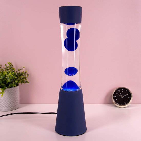 Fisura Grote Design Lavalamp met Blauwe Lava - Blauw van Fisura