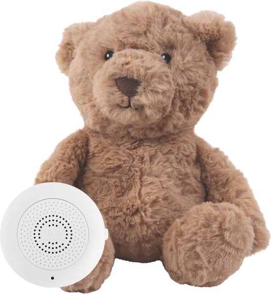 Flow Amsterdam - Oplaadbare hartslag knuffel - Lou bruin - White noise - Hartslag - Ademgeluid van Flow Amsterdam