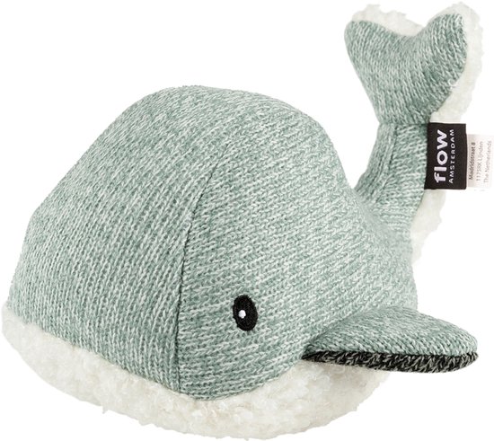 Flow Amsterdam - Oplaadbare hartslag knuffel - Moby Green - White noise - Hartslag - Ademgeluid van Flow Amsterdam