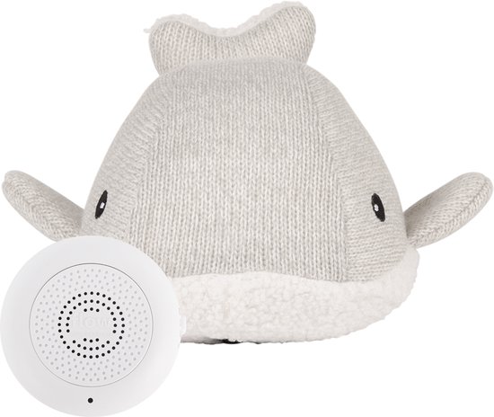 Flow Amsterdam - Oplaadbare hartslag knuffel - Moby Grey - White noise - Hartslag - Ademgeluid van Flow Amsterdam