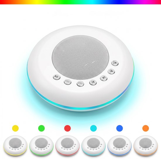 Fokelyi White Noise Machine - Slaaphulp Baby met Led Nachtlampje - Slaaptrainer - Slaaphulp - Slaaphulp Baby - Witte Ruis Apparaat
