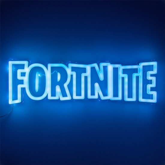 Fortnite Logo LED Neon Wandlamp, Officieel Gelicentieerde Gaminglamp met Stroomkabel voor Huis, Slaapkamer, Woonruimte Decoratie, Cadeau voor Jongens – Paladone