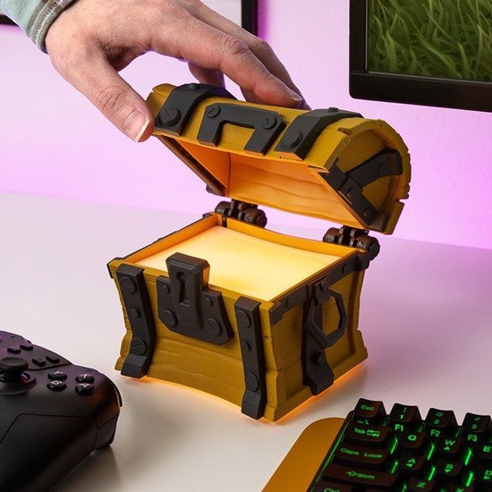 Fortnite Loot Chest Light met geluid, officieel gelicentieerde merchandise, gamingdecoratie voor thuis, cadeau voor jongens en meisjes, op batterijen werkend verzamelobject – Paladone