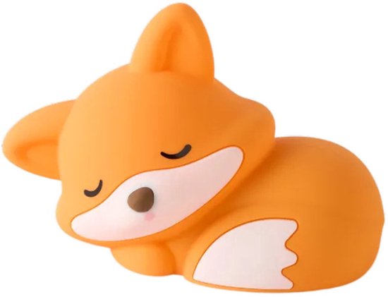 Fox Nachtlampje, Zachte Fox Siliconen Lamp, Timer Nachtlampje Voor Op Het Bed, Usb Oplaadbaar, Cartoon Nachtlampje van Merkloos