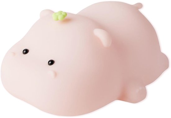 Fruzl dimbaar LED nachtlampje Baby hippo - met touch functie - USB oplaadbaar - geschikt voor kinderen