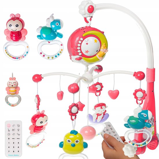 Funny Baby Serie - Babyprojector - Dierenmotief - Afneembare Speeltjes - Pilot van Merkloos
