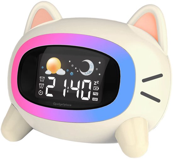 Gadgetplace Slaaptrainer Kinderen - Kinderwekker met Nachtlampje - Met Slaapliedjes - Slaapwekker Baby - Slaaphulp van Merkloos