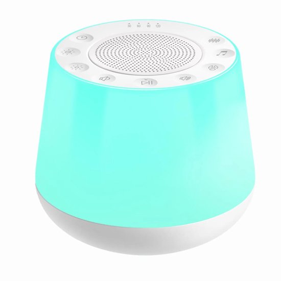Gekleurd ademend licht met witte ruis, slaapmonitor, multifunctionele sfeerverlichtingstrip met Bluetooth-luidspreker, nachtlampje voor baby's van Merkloos