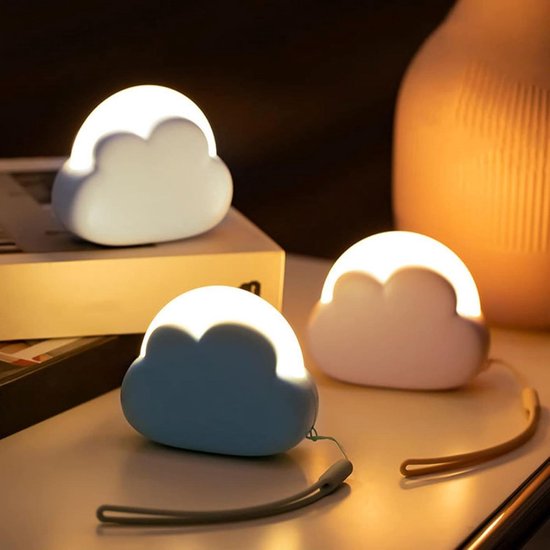 GELLDG LED-nachtlampje voor kinderen - 1 stuk - Dimbaar nachtlampje voor kinderen - Geschikt voor slaapkamers, kinderkamers en babykamers - Draagbaar en oplaadbaar via USB - Nachtlampje voor meisjes - Wit