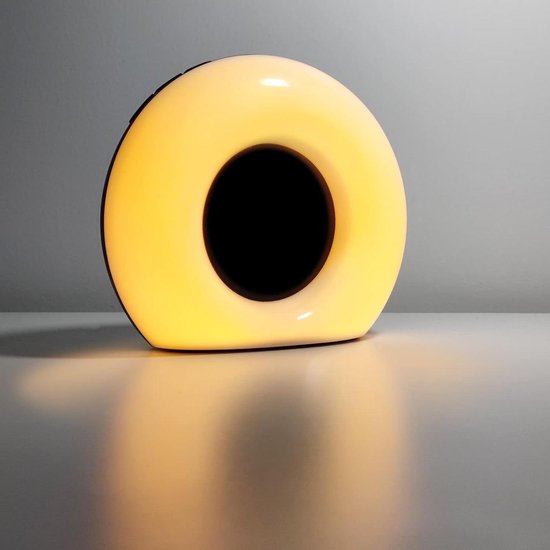Geluid machine - Nachtlamp - Ontspannen slapen - 30 rustgevende geluiden - 15 cm - Wit