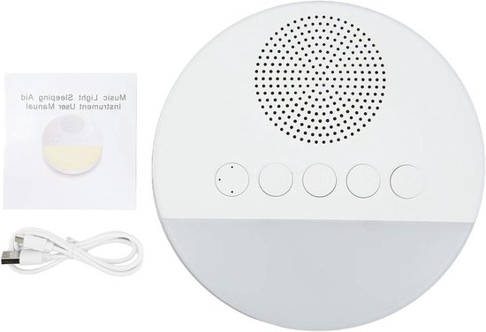 Geluid machine - Slaaphulp apparaat - Baby slaap verbeteren - 20 rustgevende geluiden - 9 x 9 x 3 cm