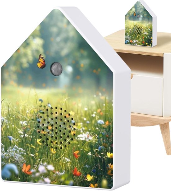 Geluidenapparaat - Natuurlijke Geluiden - Rustgevende Sfeer - Bewegingssensor - Compact Ontwerp - Wit