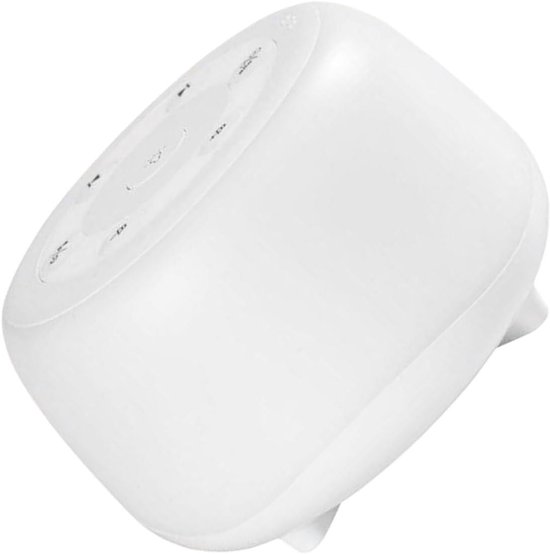 Geluidenmachine Baby - Slaap Geluiden - Rustgevende Sfeer - 34 Natuurlijke Geluiden - 10x10x10 cm - Wit