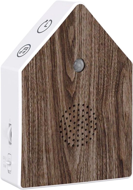Geluidmachine - Geluidsluidspreker Omgevingsaudio - Ontspannend Slapen - Bewegingsdetectie - 14.1 x 1 cm - Zwarte walnoot