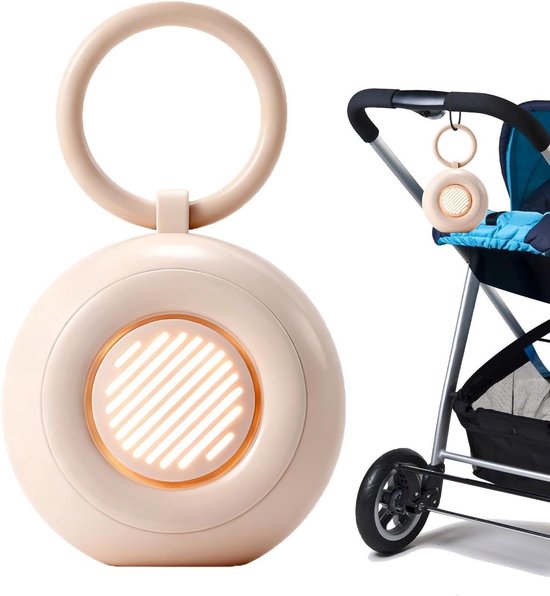 Geluidsmachine Kinderen - Witte Ruis Apparaat - Slaap Bevorderen - Met Nachtlampje - 7.5 x 7.5 cm - Zwart