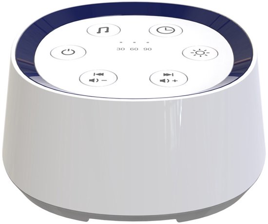 Geluidsmachine met witte ruis met 30 rustgevende geluiden om te slapen, nachtlampje, plug in bruine ruismachine, volwassenen, baby, kinderen, slaapmachine, geheugenfunctie, 36 volumeniveau