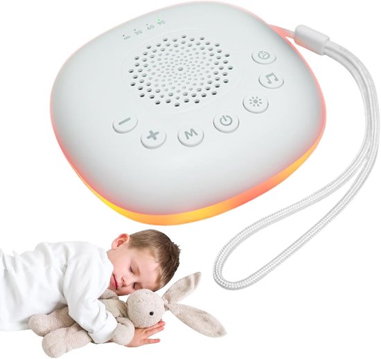 Geluidsmachine om te slapen, draagbaar slaaphulpmiddel voor kinderen - USB oplaadbare slaaphulp fopspeen voor slaapkamer, kinderkamer, reizen, meditatieruimte, ziekenhuis