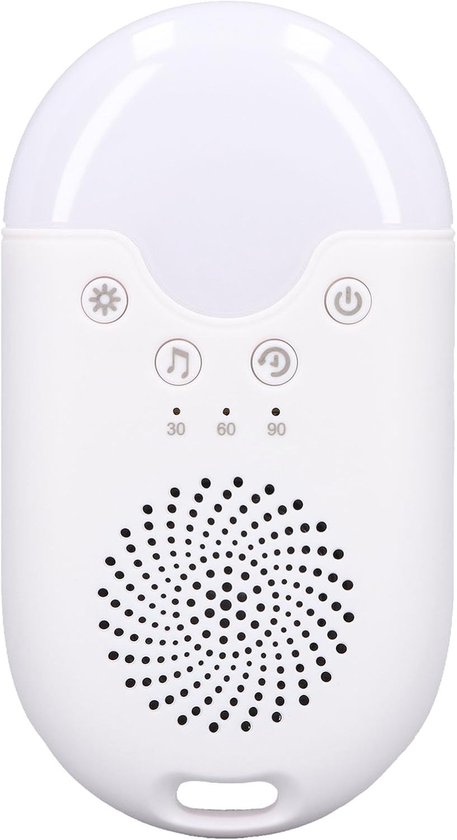 Geluidsmachine - Slaap geluid - Rustgevende slaap - 21 kalmerende geluiden - 500 mAh batterij - Wit
