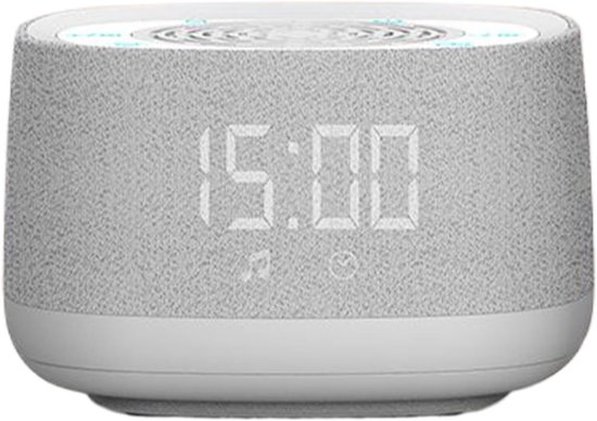 Geluidsmachine Slaap - Ontspannende Audio - Kalmerende Nachtrust - Intelligent Ademlicht - 9.5x9.5x6.1 cm - Wit van Merkloos