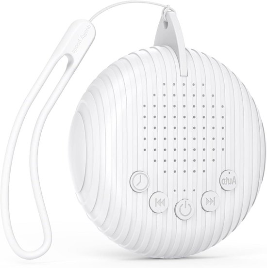Geluidsmachine - Slaaphulp Baby - Rustgevend Slapen - Automatische Detectie - Compact Draagbaar - Wit