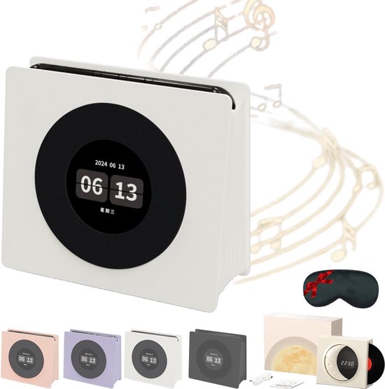 Geluidsmachine Slaaphulp - Witte Ruis Apparaat - Ontspannen Slapen - Mixbare Natuurgeluiden - 1500mAh Batterij - Wit
